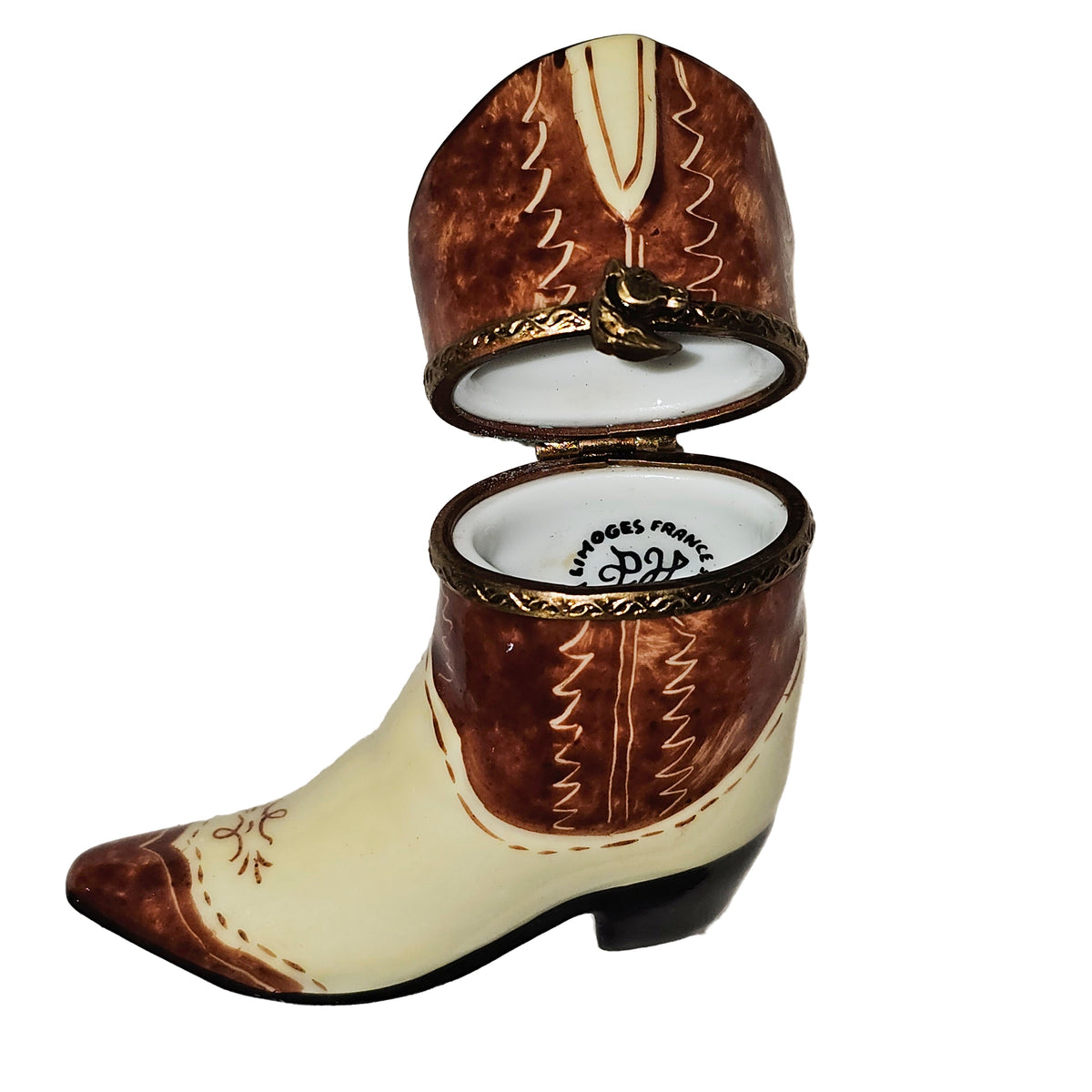 Cowboy Boot PV Limoges Box for Collectors, view 2
