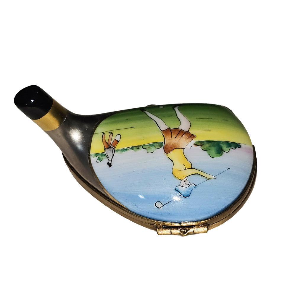 Woman on Golf Club Rochard Limoges Box, view 4