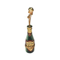 Champagne Bottle w Cracked Cork, a hand-painted Limoges porcelain gift