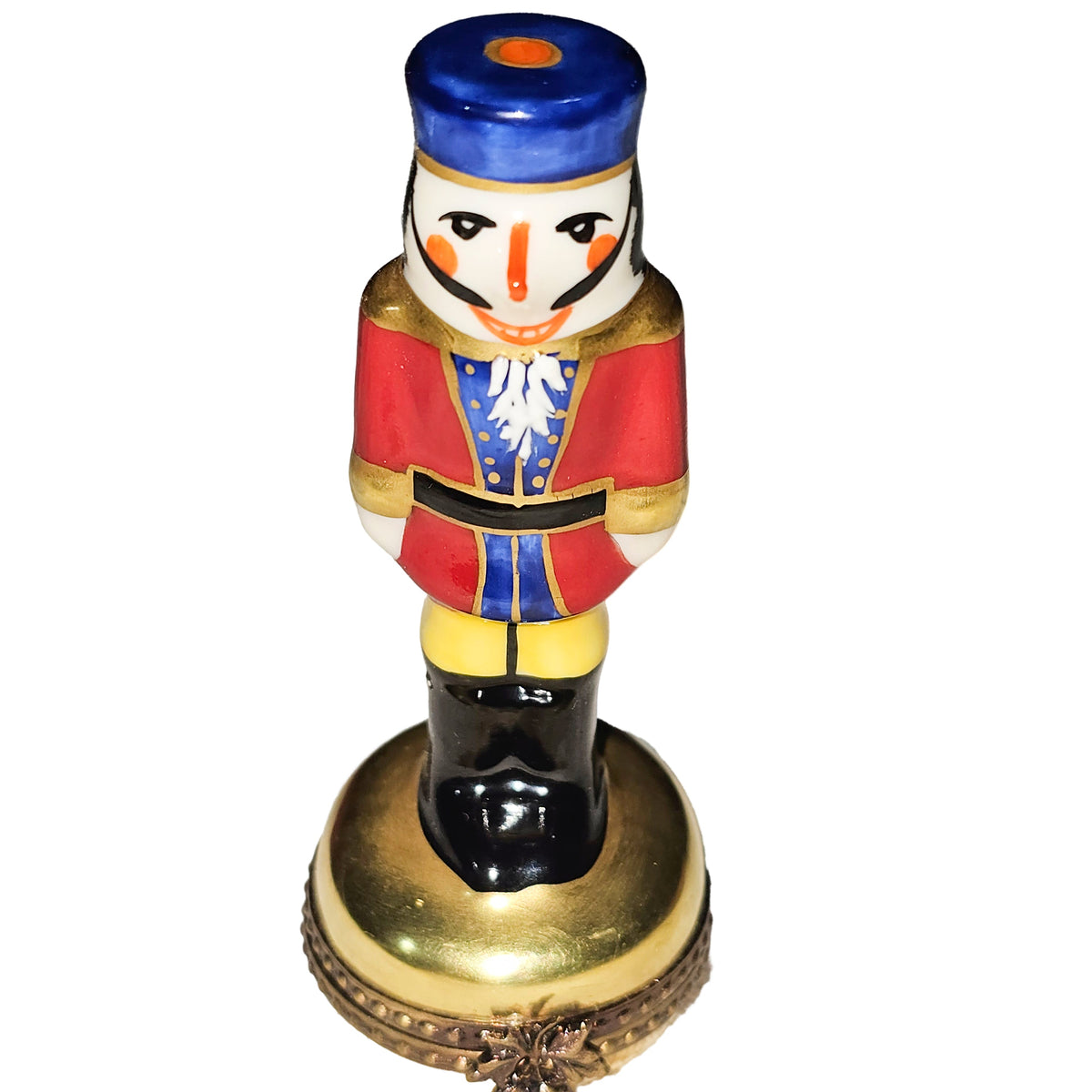 Nutcracker Red Coat Blue Hat Limoges Box, view 4