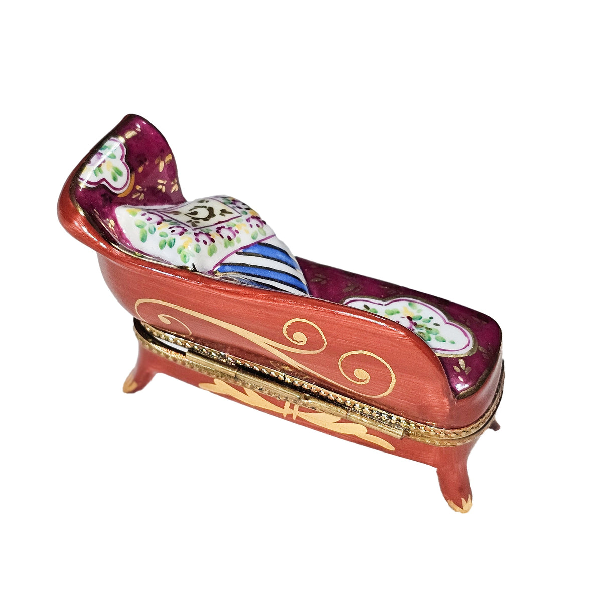 Elegant Limoges Fainting Couch for Collectors, view 3