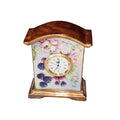 Large 5" Floral Clock for Home Décor, a hand-painted Limoges porcelain gift