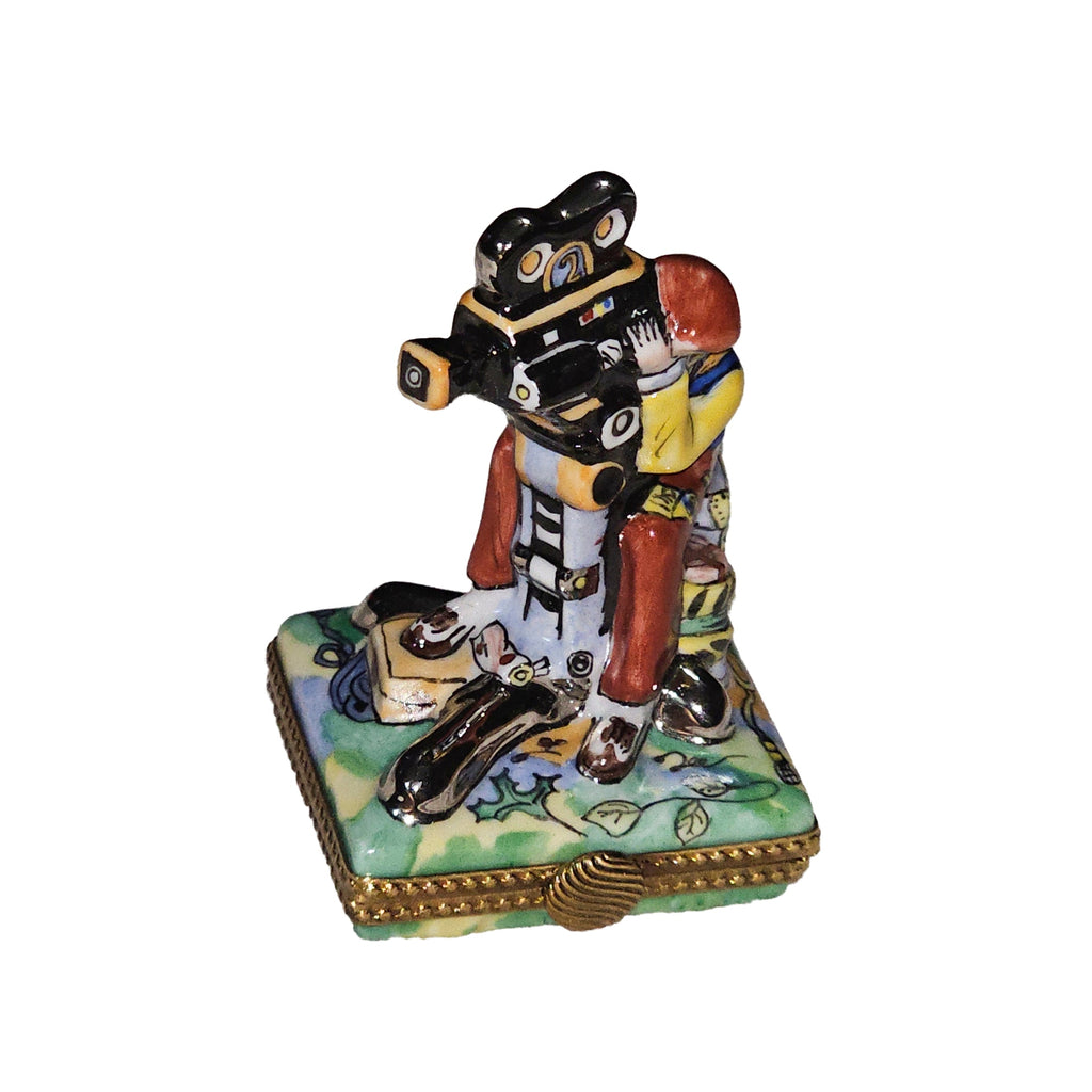 Movie Cameraman Director Limoges Box, a hand-painted Limoges porcelain gift