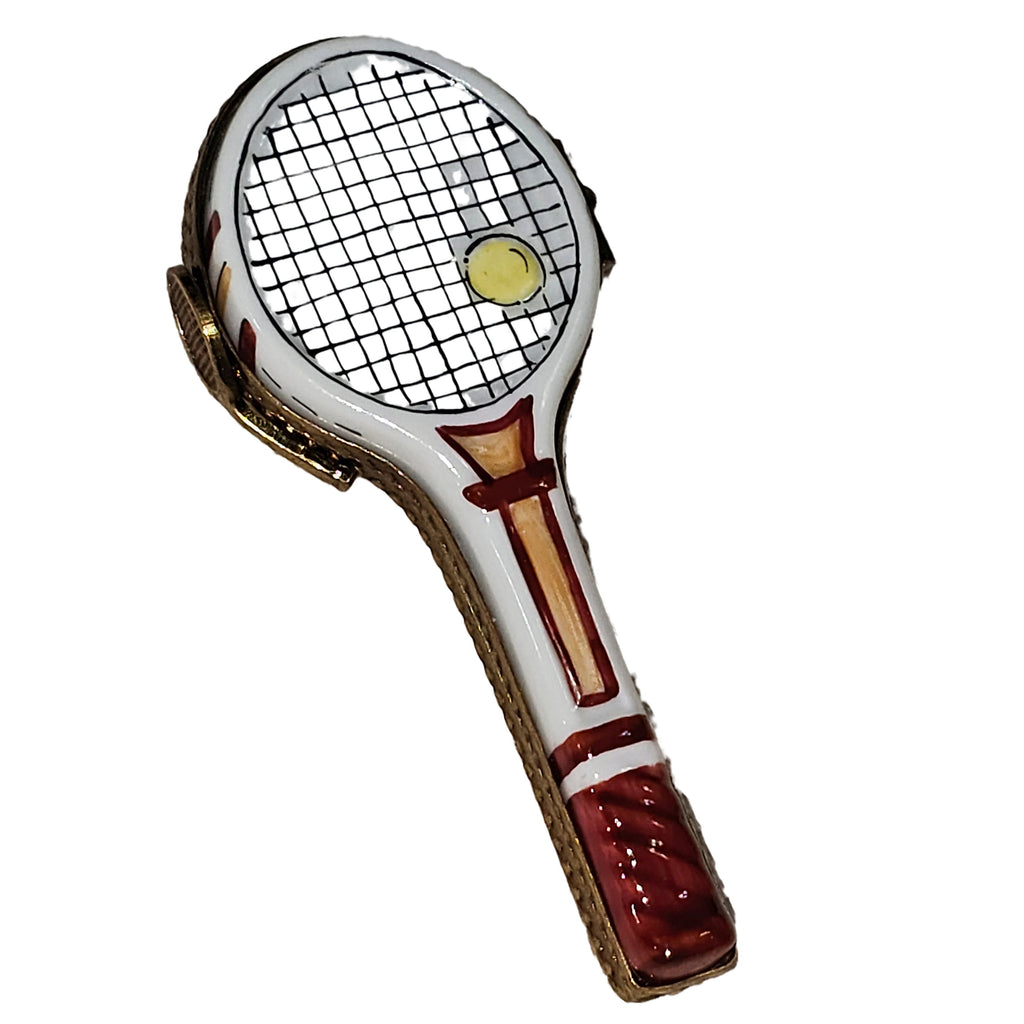 White Tennis Racquet and Ball Keepsake, view 3