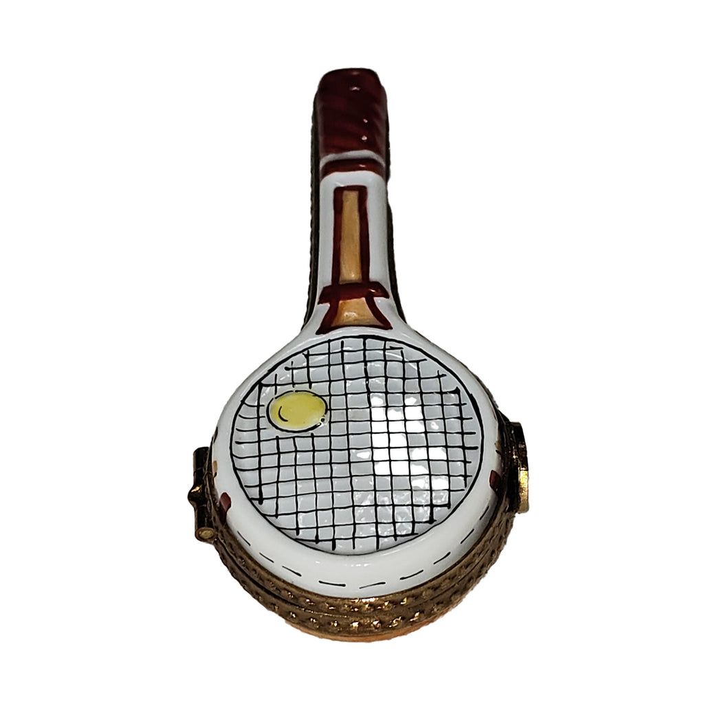 White Tennis Racquet and Ball Keepsake, view 4