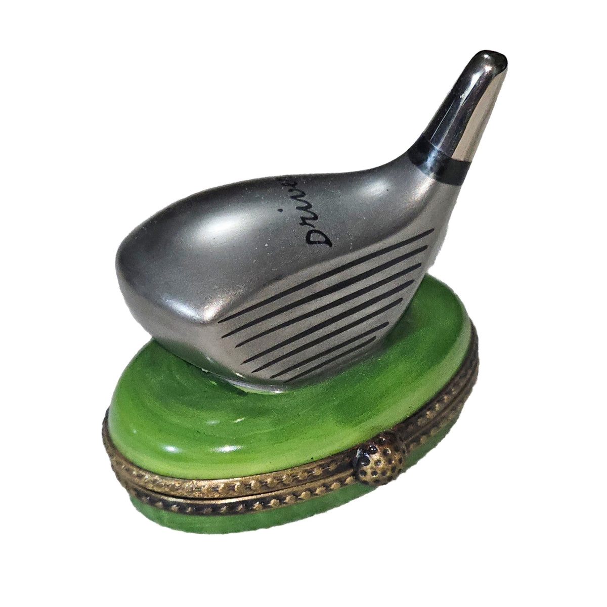 Golf Club Driver Rochard Limoges Box for Collectors, a hand-painted Limoges porcelain gift
