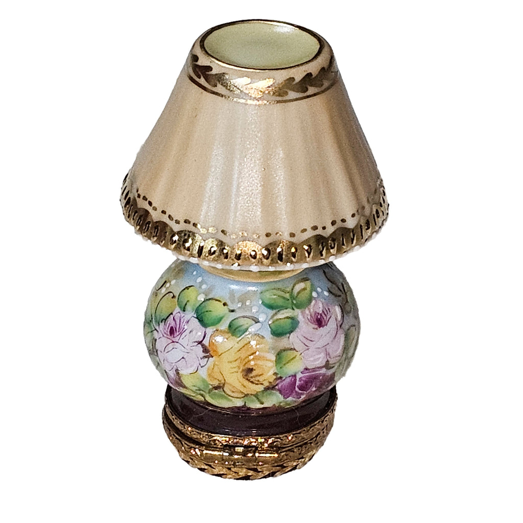 Beige Lamp w Flowers for Elegant Decor, view 3