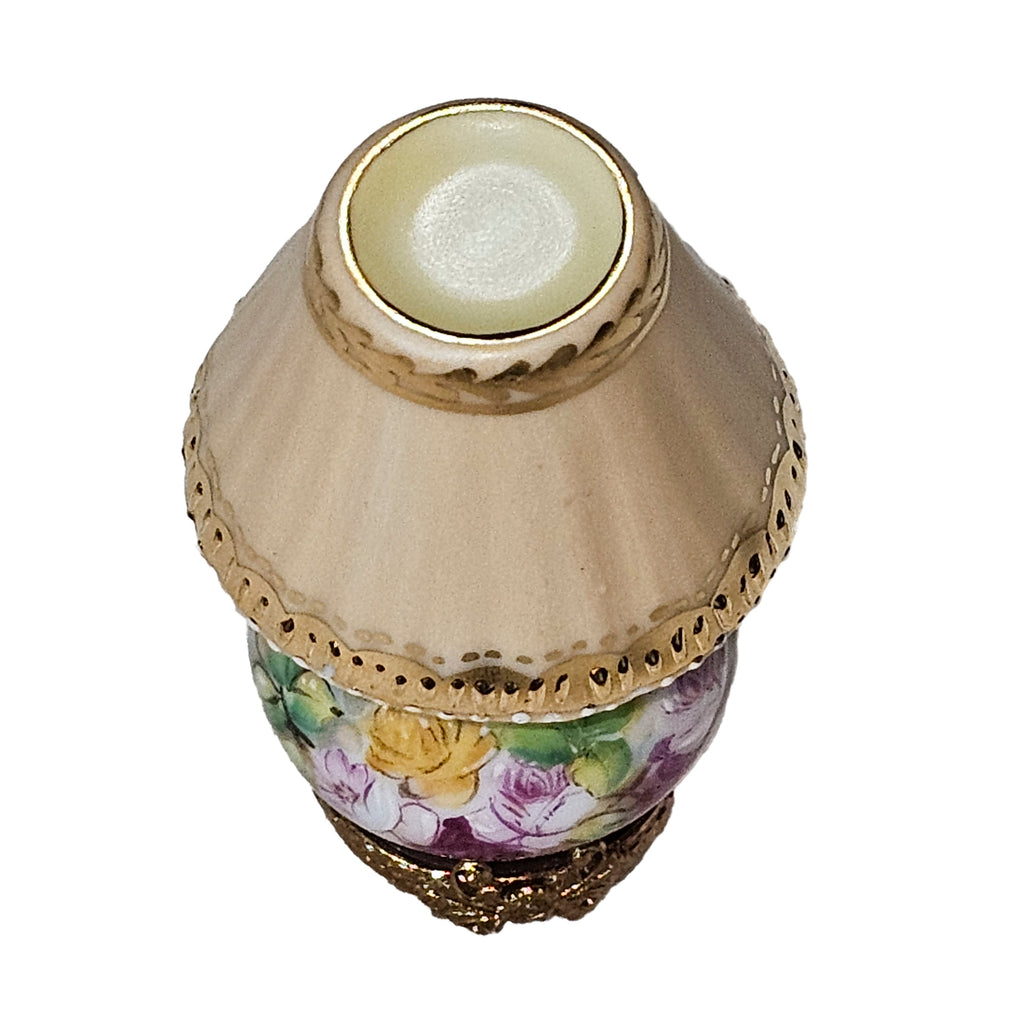Beige Lamp w Flowers for Elegant Decor, view 4