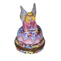Millennium 2000 Pink Blue Angel Keepsake for Collectors, a hand-painted Limoges porcelain gift