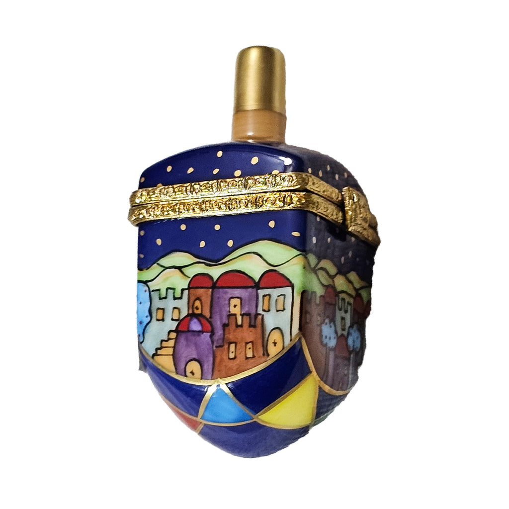 Colorful Dreidel Jerusalem Rochard Limoges Box Gift, view 3