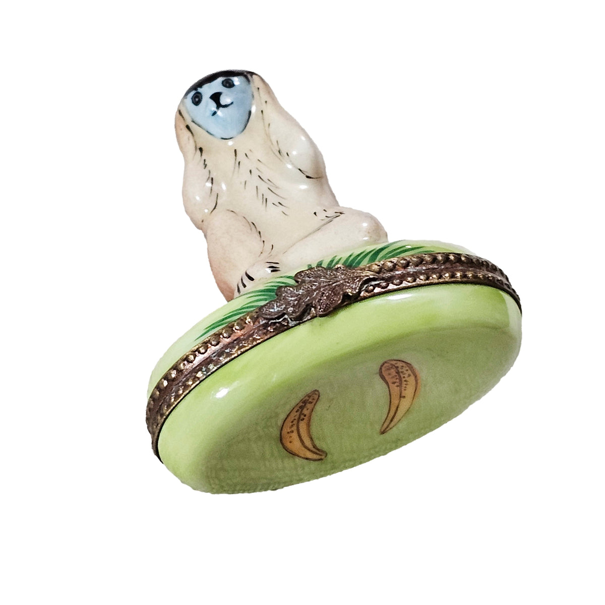 Monkey Touching Ears Limoges Box, view 5