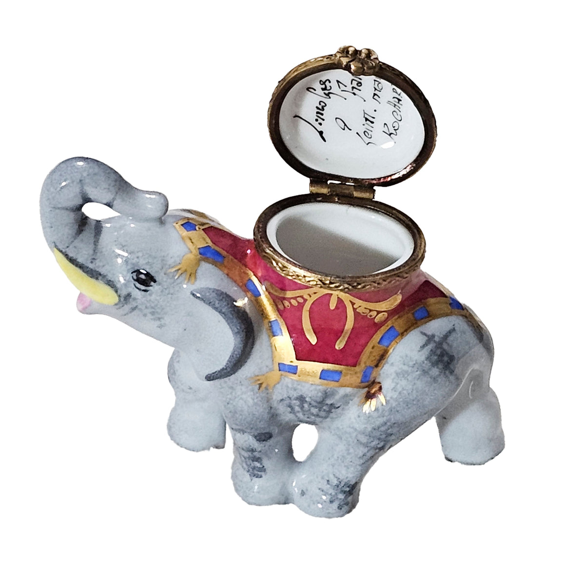 Royal Elephant Trunk Up Limoges Box, view 2