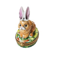 Rabbit on Grass Limoges Box for Charming Home Decor, a hand-painted Limoges porcelain gift