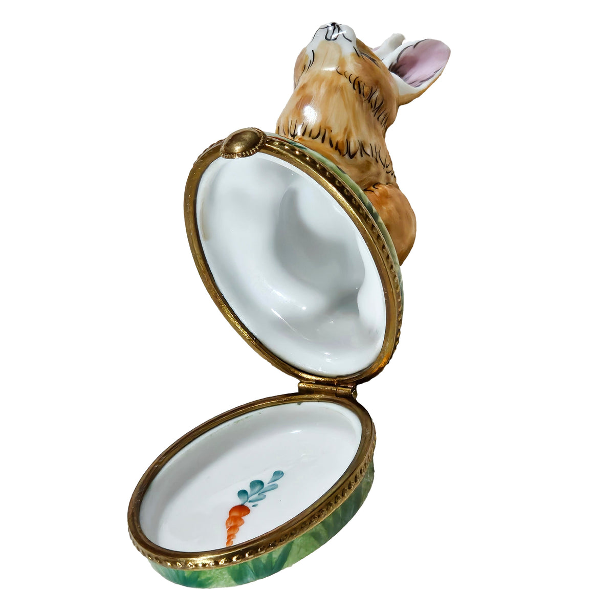 Rabbit on Grass Limoges Box for Charming Home Decor, view 2