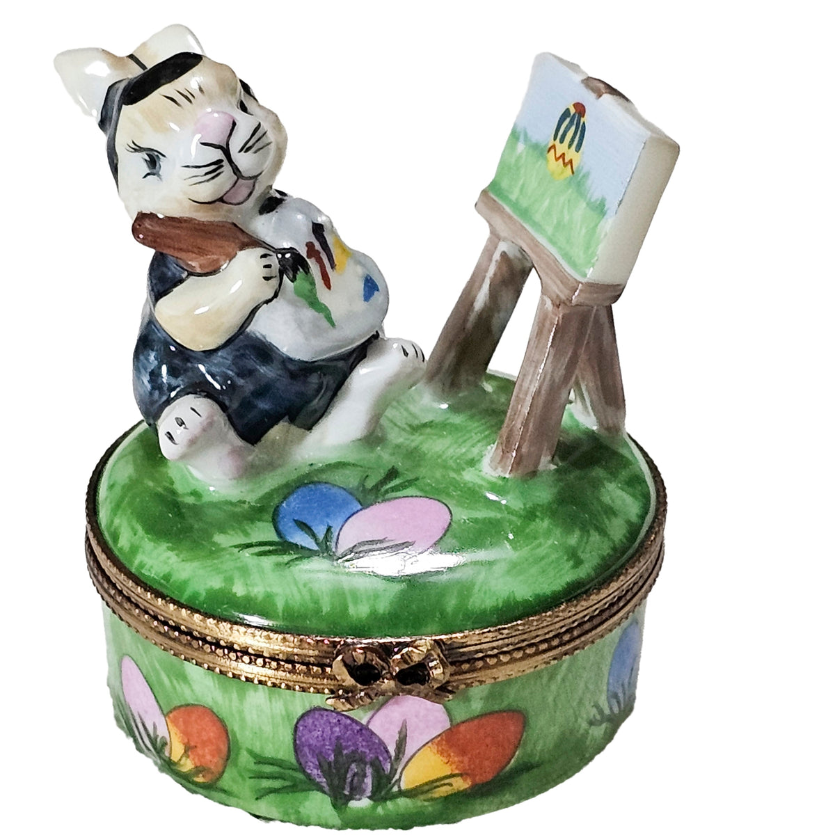 Easter Rabbit Painting Rochard Limoges Box for Art Lovers, a hand-painted Limoges porcelain gift