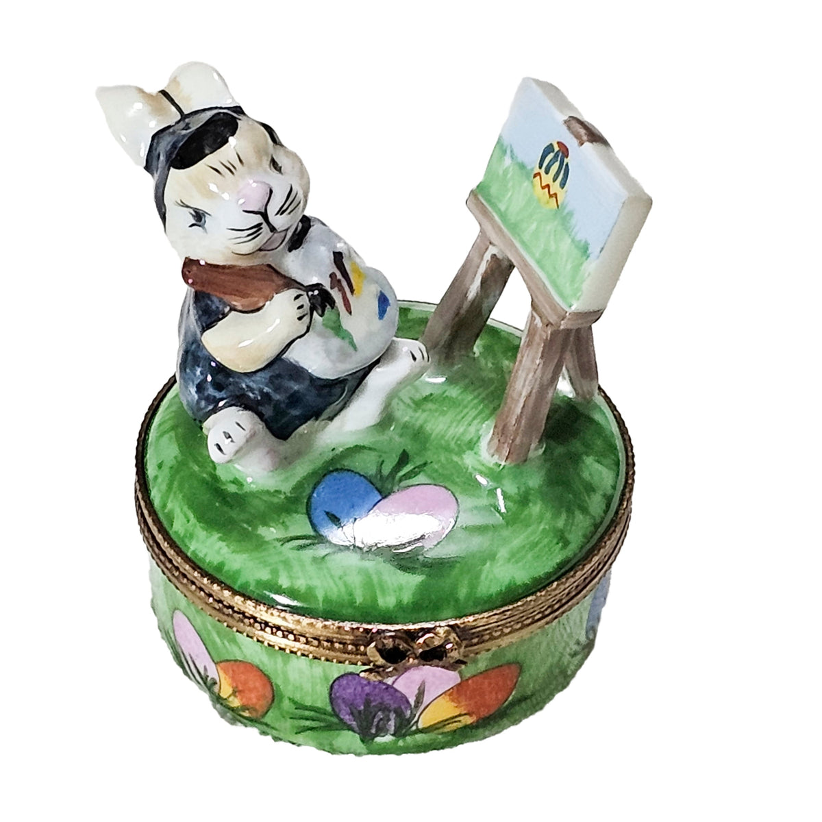 Easter Rabbit Painting Rochard Limoges Box for Art Lovers, view 4