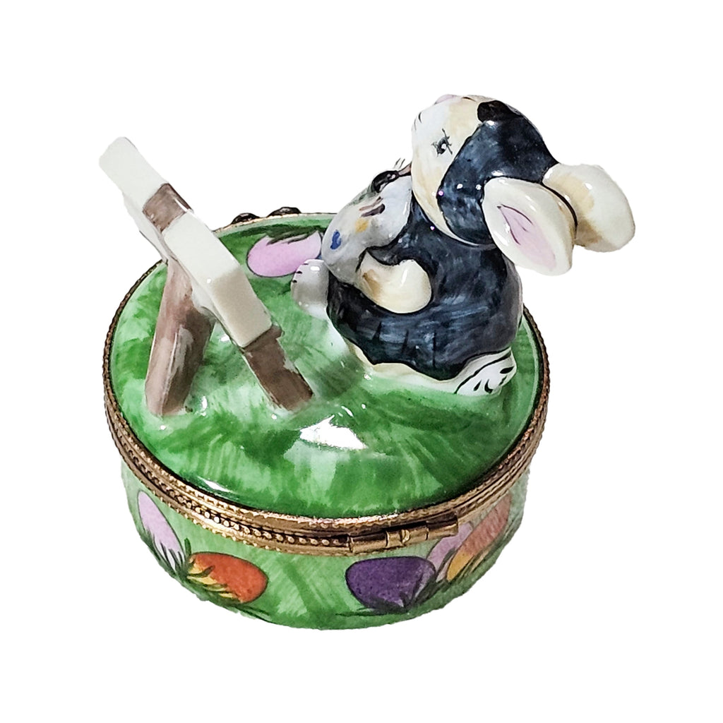 Easter Rabbit Painting Rochard Limoges Box for Art Lovers, view 5