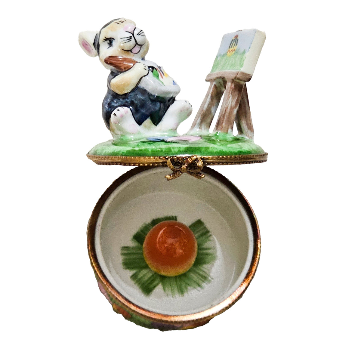 Easter Rabbit Painting Rochard Limoges Box for Art Lovers, view 2
