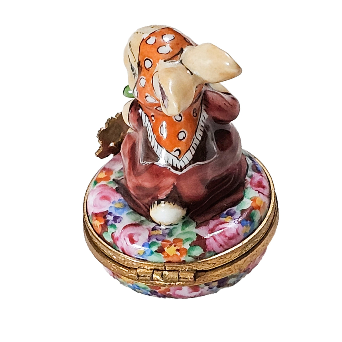 Rabbit with Watering Can Limoges Box, view 3