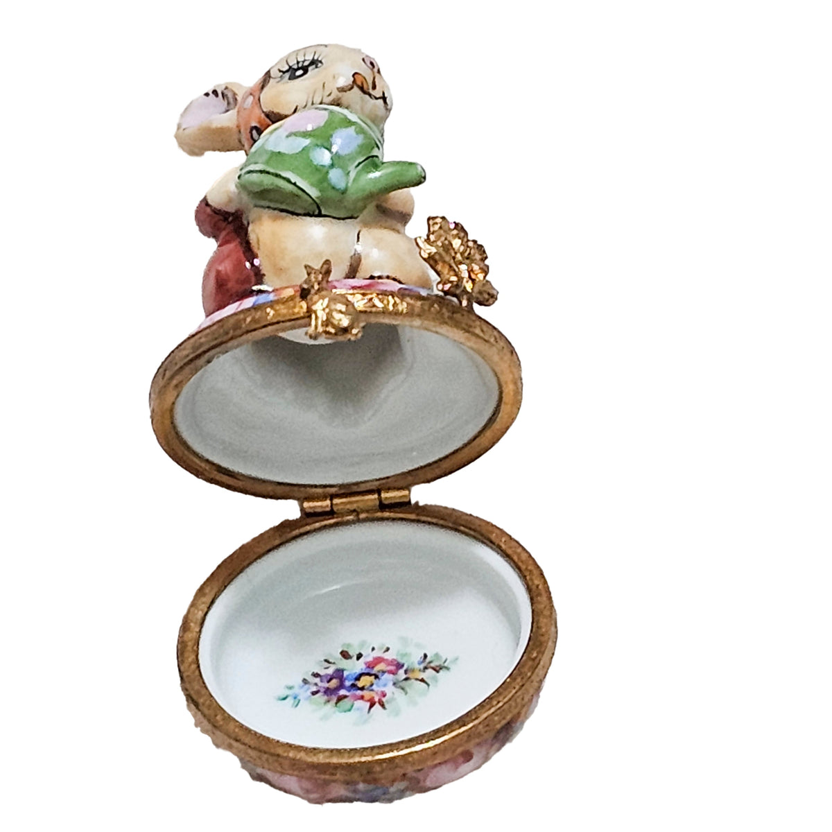 Rabbit with Watering Can Limoges Box, view 2