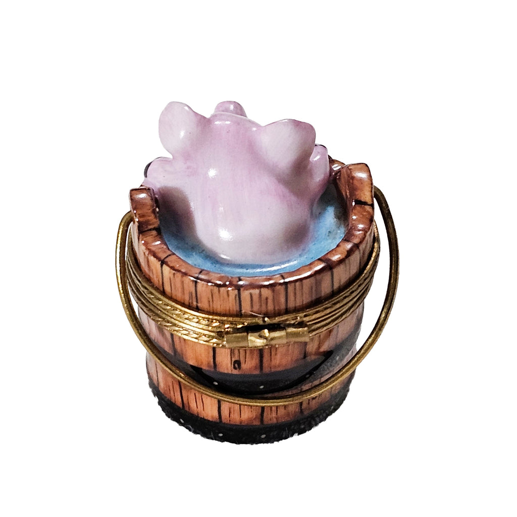 Pig in Bucket Limoges Collectible Box, view 3