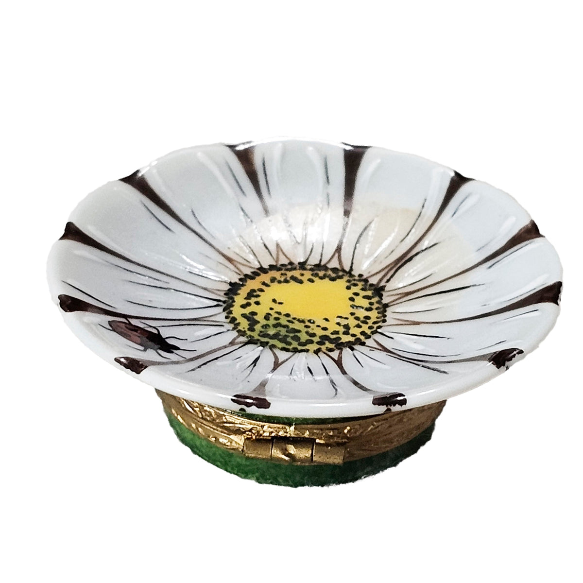 Large White Daisy with Ladybug Limoges Box, view 3