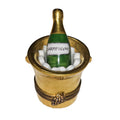 Small Gold Champagne Bucket for Celebrations, a hand-painted Limoges porcelain gift