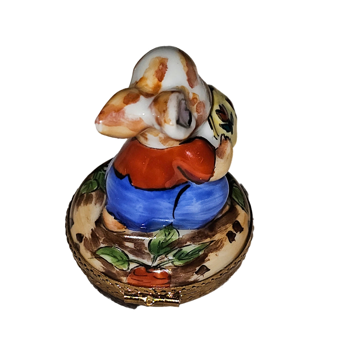 Rabbit w/ Watering Can Limoges Box, view 3
