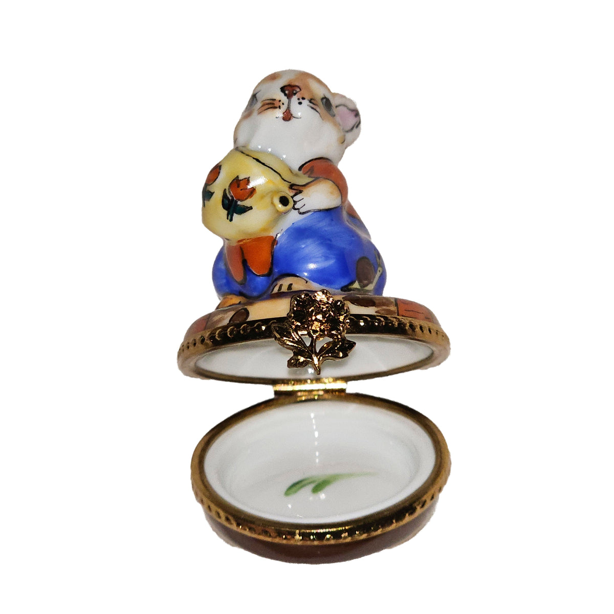 Rabbit w/ Watering Can Limoges Box, view 2