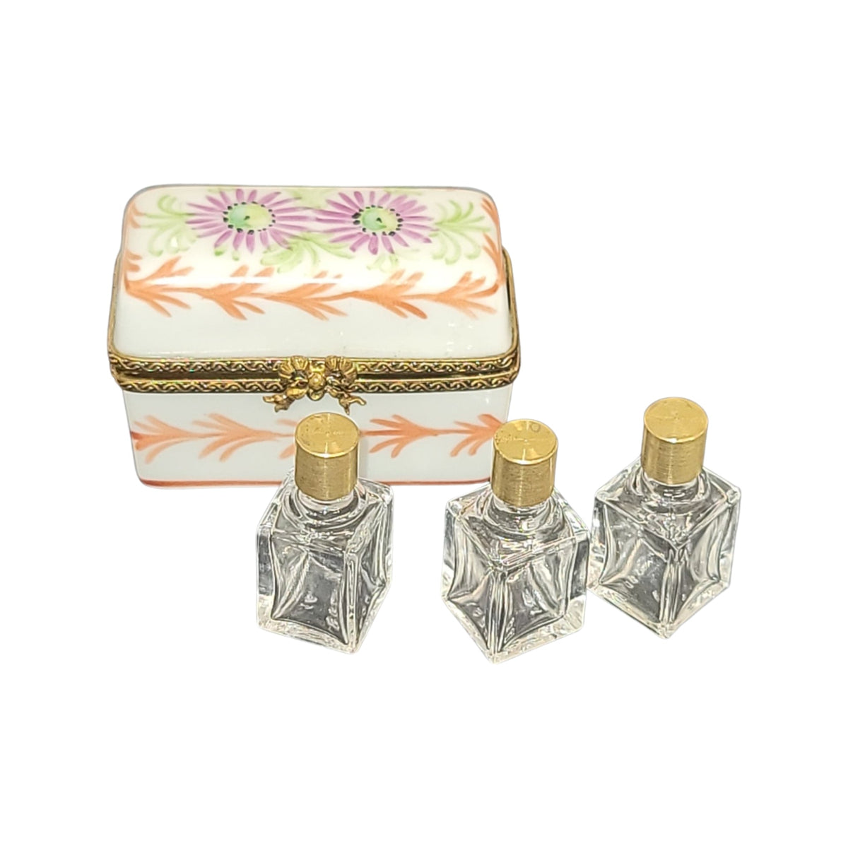 Authentic 3 Perfume Orange for Timeless Limoges box, hand-painted in France, from Limoges Boutique