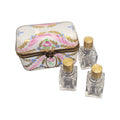Limoges Boutique presents the 3 Perfume Pink Gold Flowers, a genuine Limoges box painted by hand in France