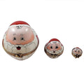 Authentic Rochard 3 Old World Nesting Santa Limoges box, hand-painted in France for Christmas, from Limoges Boutique