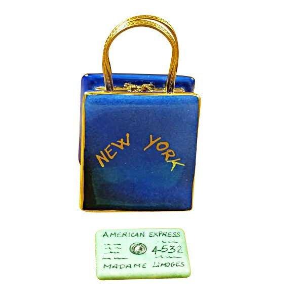 5th Avenue Shopping Bag with Credit Card Limoges Box, view 3