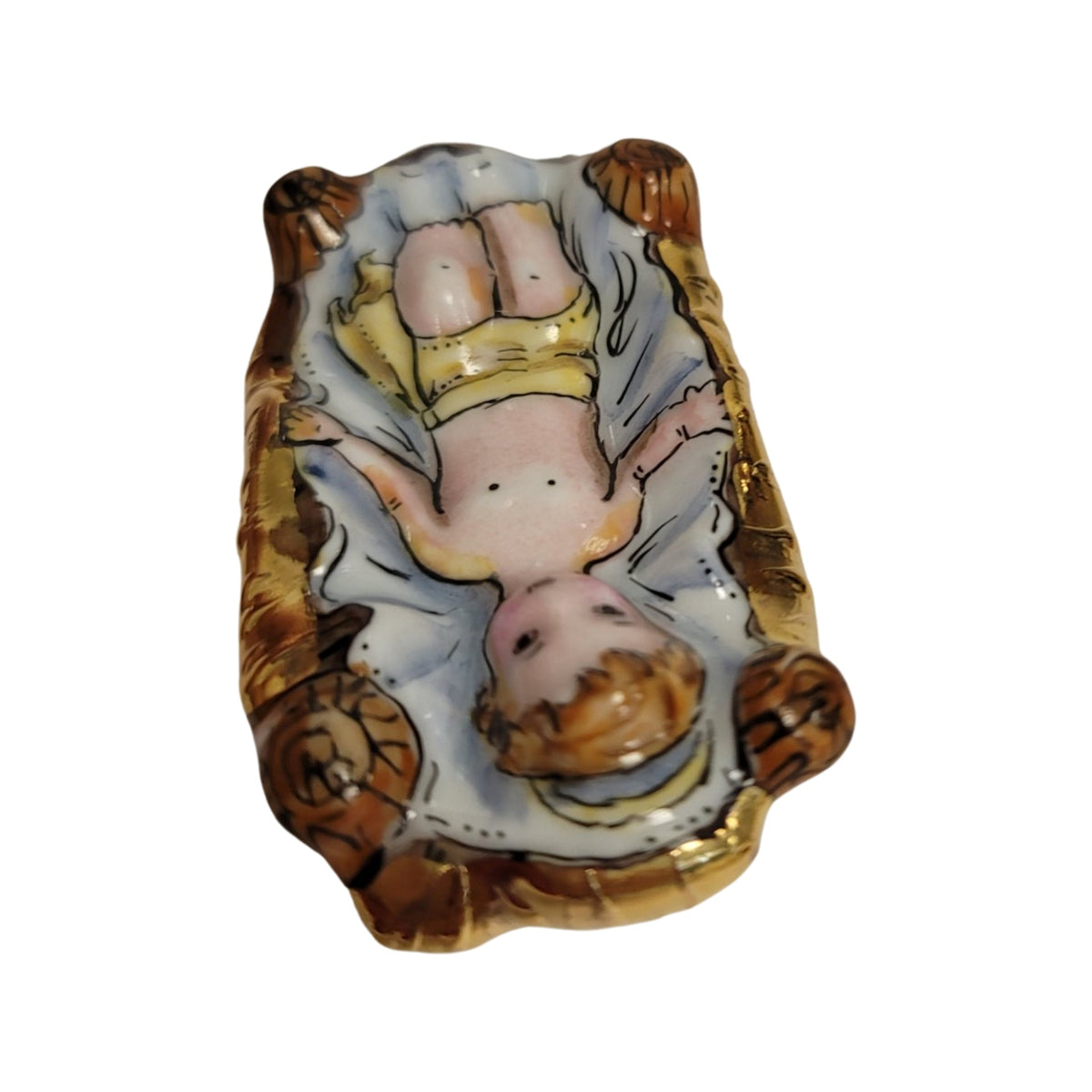 6 Piece Nativity Gold Bottom Limoges Box Figurine Set, view 19