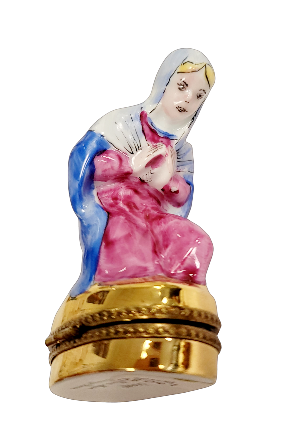 6 Piece Nativity Gold Bottom Limoges Box Figurine Set, view 9