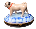 Limoges Boutique presents the Artoria Pug Standing Up, a genuine Limoges box painted by hand in France