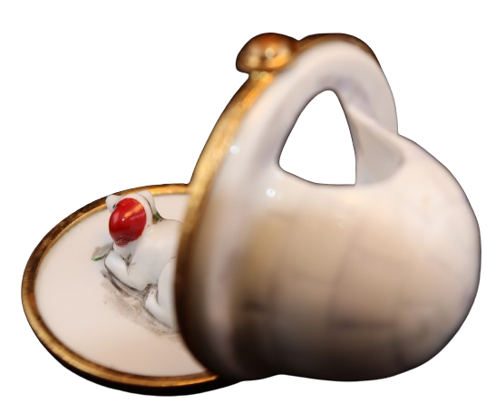 Artisan-painted Igloo Santa Polar Bear Limoges box from France, a cherished collectible