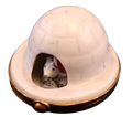 Igloo Santa Polar Bear Artoria Limoges Box Figurine, a hand-painted Limoges porcelain gift