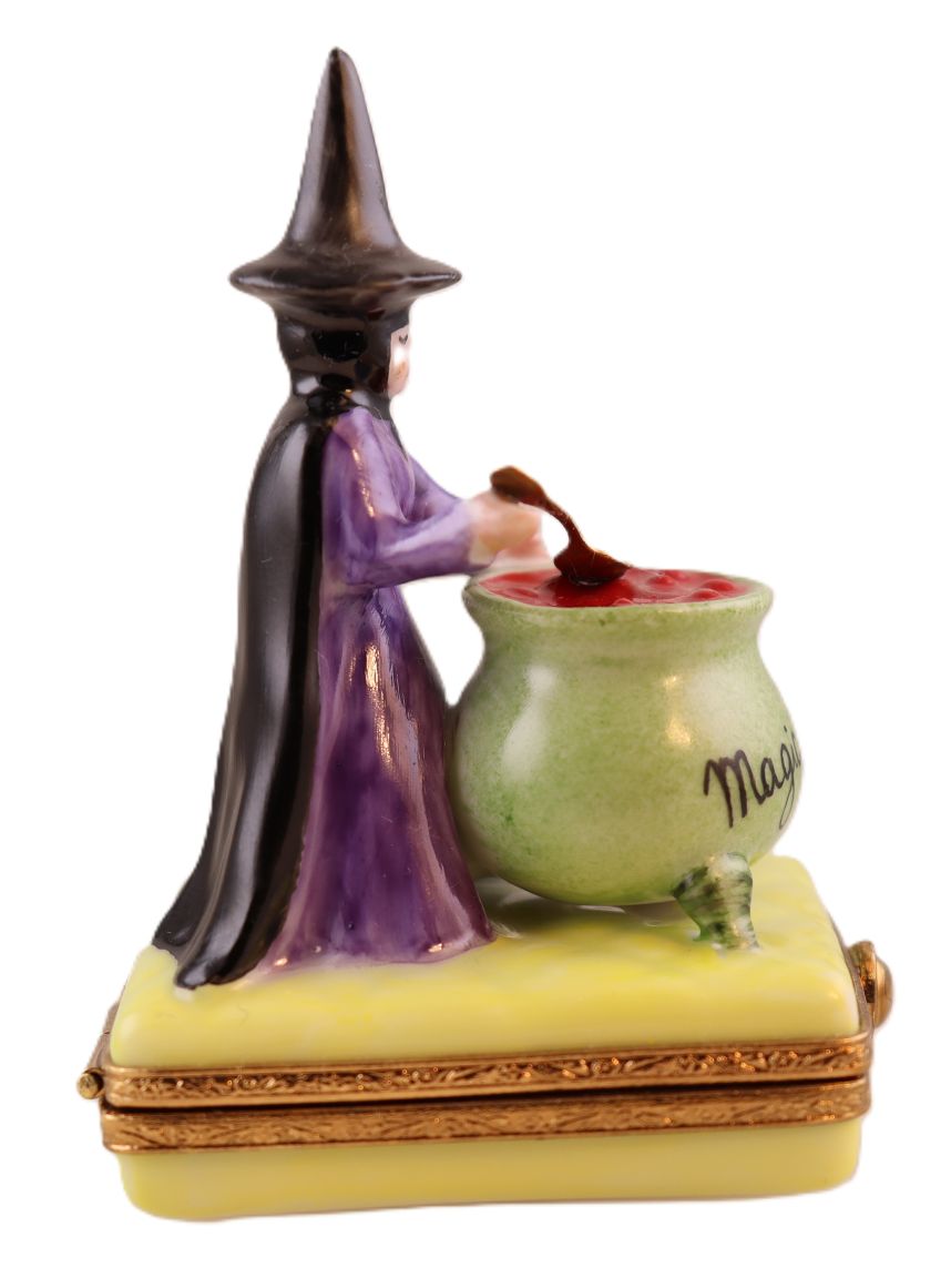 Treasured French collectible: Witch Brew Halloween Limoges box, painted by hand