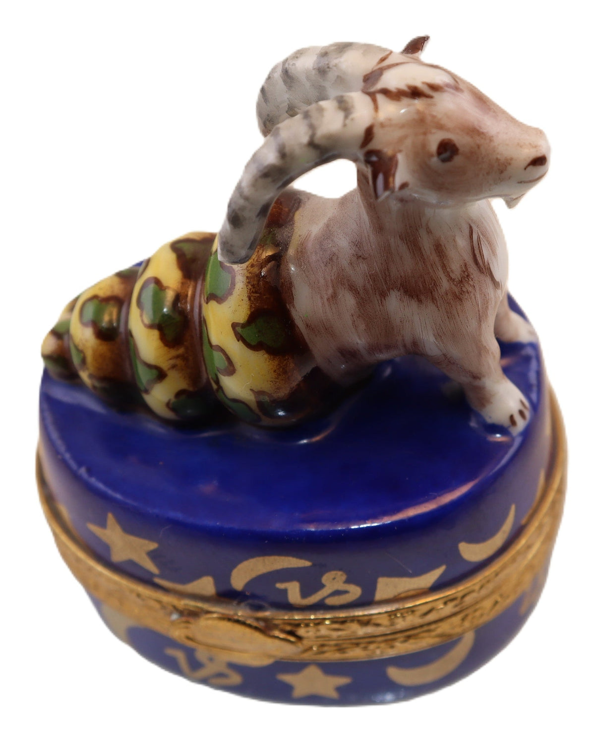 Capricorn Zodiac Limoges Box Figurine Artoria France, view 6