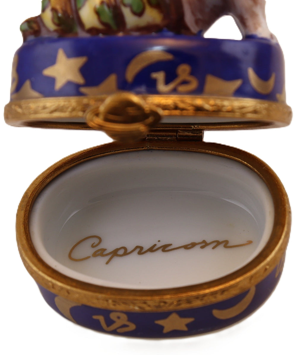 Capricorn Zodiac Limoges Box Figurine Artoria France, view 2