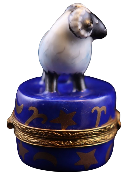 The Aries Zodiac, a Limoges keepsake with true French charm