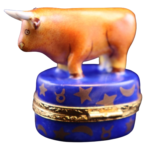 Gift idea for someone who loves France: Taurus Zodiac Limoges box