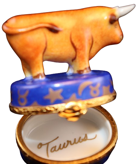Taurus Zodiac Limoges Box Artoria Limoges Box Figurine, view 6