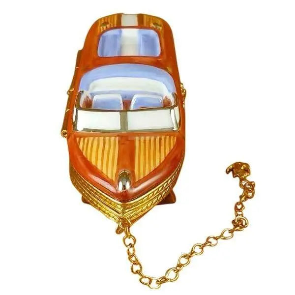7361 Run Speed Boat Limoges Box, view 3