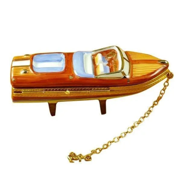 7361 Run Speed Boat Limoges box, an heirloom-quality piece for collectors