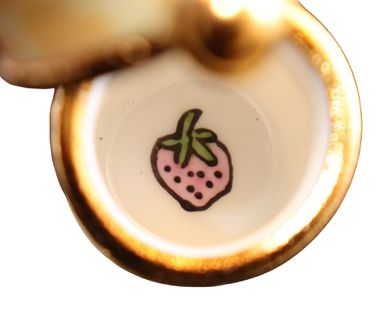 Strawberry Ice Cream Cone Limoges box, an heirloom-quality piece for collectors