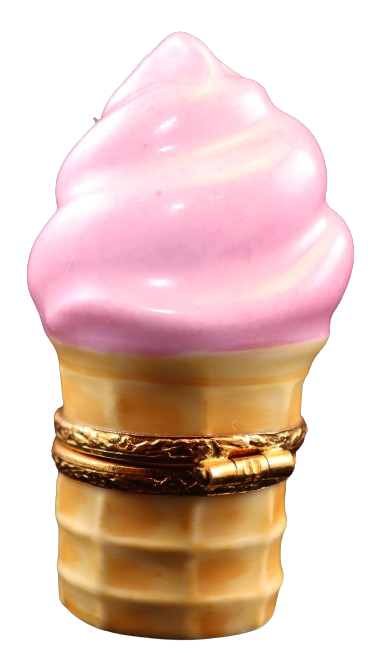 A thoughtful gift for Francophiles: the Strawberry Ice Cream Cone Limoges box