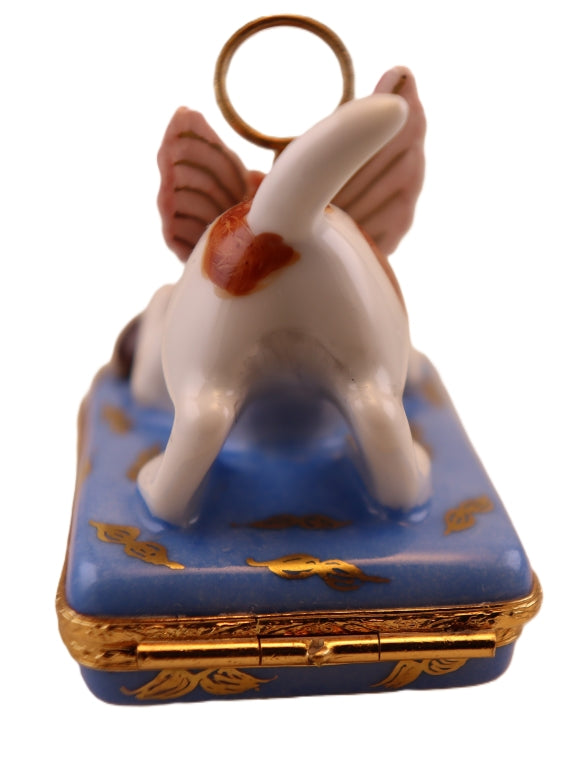 Angel Puppy Dog Limoges box, an heirloom-quality piece for collectors