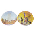 The painter's artistry shows on this 9 11 Set World Trade Centers Firefighter Tribute Limoges box